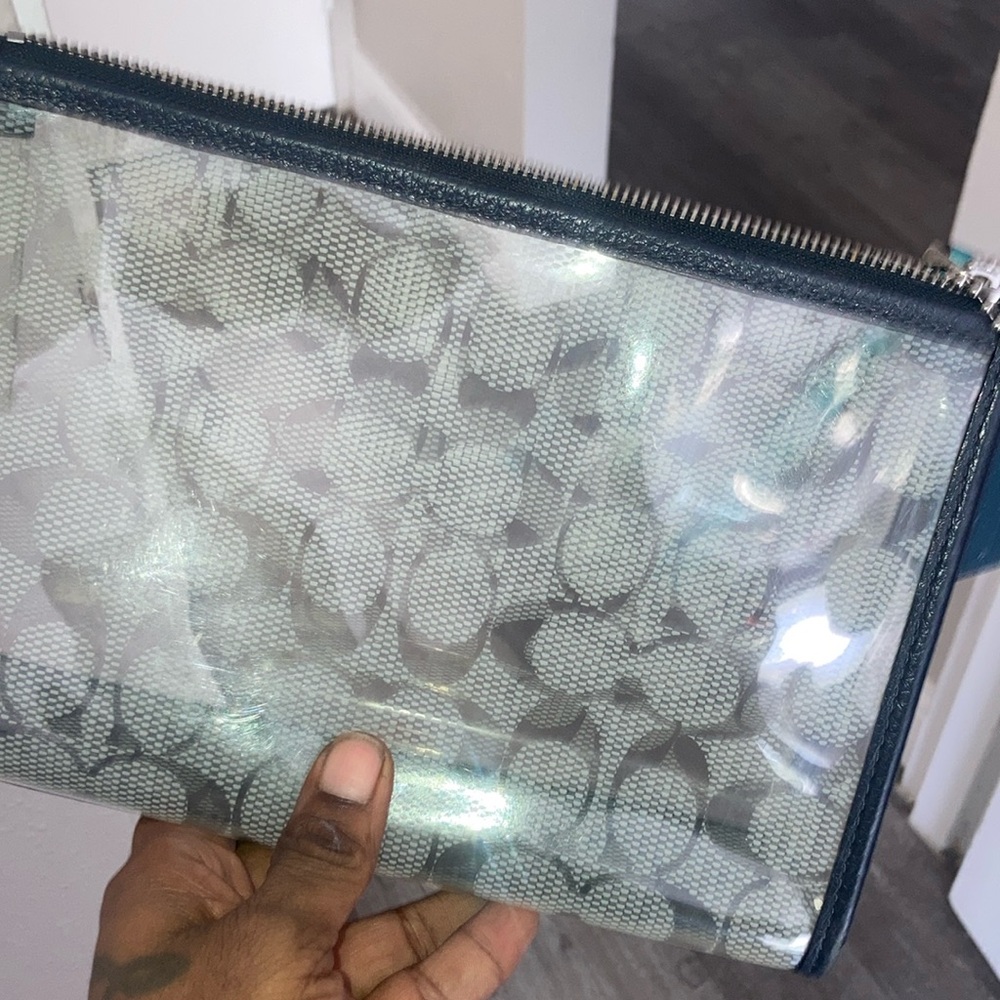 Coach Transparent Clutch with Dark